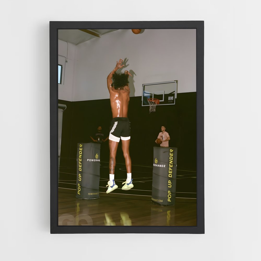 Poster Saut Électrisant – affiche Basketball (vue 2)